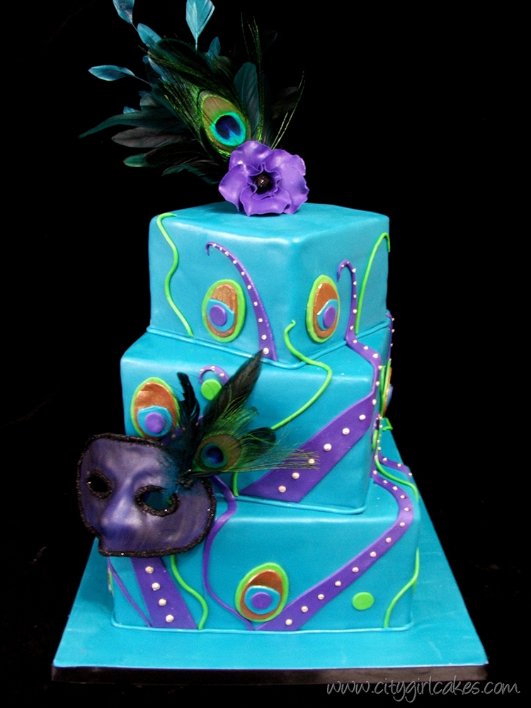  of teal purple green and gold The design was replicated from a cake 